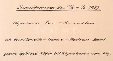 1949 Franciaország, Monte Carlo fotóalbum egy utazás képeivel Kb 60 db fotó érdekes, képekkel, jármű...