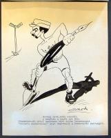 Corneten borul 29 rajzot tartalmazó rajzolt képregényfüzet Gross jelzéssel