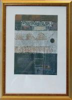 Székács Zoltán (1954-) metszet keretben 40x55 cm