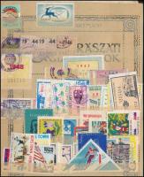 Kis levélzáró és okmánybélyeg gyűjtemény házi berakóban