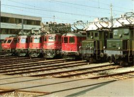 10 db MODERN használatlan német villanyos mozdony motívumlap / 10 modern unused German electric loco...