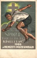 1926 Sporttörténeti kiállítás, Nemzeti Múzeum, reklám; Kellner és Mohrlüder Rt. / Sports History Exhibition, National Museum, advertisement. So. Stpl s: Manno Miltiades (EB)