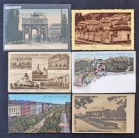 94 db főleg MODERN képeslap; magyar és külföldi városok és pár motívum / 94 mostly modern postcards; Hungarian and Worldwide town-views and some motives