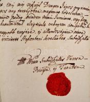 1842 Kiskunszabadszállás város szerződése a jakabszállási kocsma bérletéről. A városi elöljárók aláí...