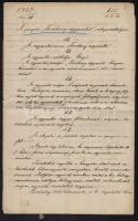 1888 Gönyű: Tevékeny egyesület alapszabályai. 8p .Kézirat.aláírásokkal, pecsétekkel