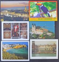 Kb. 100 MODERN külföldi városképes lap fadobozban / cca. 100 modern Worldwide town-view postcards in a wooden box