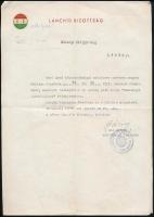 1948 A Lanchíd bizottság adományt megköszönő levele