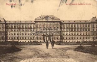 1909 Nagyvárad, Oradea; M. kir. honvéd hadapród iskola. Rigler József Ede kiadása / military school  (Rb)