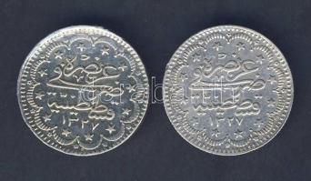 Török Birodalom 5K Ag 1909, 1914 V.Muhammad T:2,2/3 ph