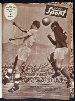 cca 1960 a Képes Sport több évfolyamának lapszámai egybekötve, két kötetben, számos érdekes írással