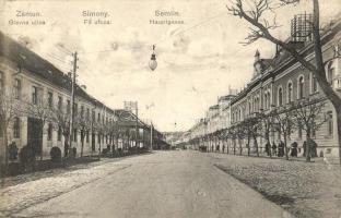 Zimony, Semlin, Zemun; Fő utca / Glavna ulica / main street (tűnyomok / pin marks)