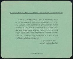 1941 Királyi vadászmesteri meghívó szalonkahúzásra a kerepesi és haraszti birtokokra, Kelecsényi Mik...