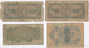 Szovjetunió 1934. 3R + 1938. 5R (2x) + 1947. 1R T:III-,IV
Soviet Union 1934. 3 Rubles + 1938. 5 Rub...