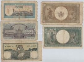 Románia 1941-1952. 5db klf bankjegy T:III,III-
Romania 1941-1952. 5pcs of diff banknotes C:F,VG