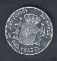 Spanyolország 1900. 1P Ag T:3/3- kis ph