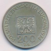Lengyelország 1974. 200Zl Ag "A Lengyel Népköztársaság 30. évfordulója" T:2 
Poland 1974....