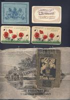 Kis reklám tétel: Turgenyev: Egy fölösleges ember naplója c. könyve Dreher kiadásban, reklámcímkék, naptárak