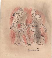 Hauswirth jelzésű rajz tus, papír 19x21cm