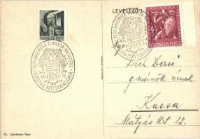 1938 November 11. Kassa hazatért! Magyar címeres irredentalap / Kosice, Hungarian irredenta art post...