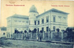 1907 Dombóvár, Önkéntes tűzoltó őrtanya. W.L. (?) 557.