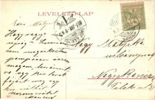 1907 Dombóvár, Önkéntes tűzoltó őrtanya. W.L. (?) 557