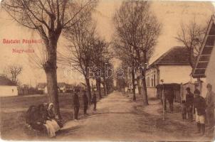 Pécska, Magyarpécska, Pecica; Nagy utca, falubeliek. Ruber István kiadása 678. / street view with villagers  (EK)