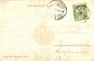 Pécska, Magyarpécska, Pecica; Nagy utca, falubeliek. Ruber István kiadása 678. / street view with vi...