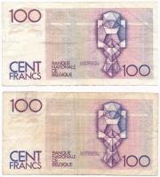 Belgium 1978-1981. 100Fr (2x) T:III,III- egyiken szakadás
Belgium 1978-1981. 100 Francs (2x) C:F,VG...