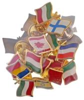 10db-os "zászlópár" jelvény tétel, mind különféle T:1,1-