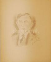 Géhl Zoltán (1888-1954): Férfi portré; szignált, pasztel, papír 24x29cm