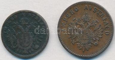 Olasz Államok / Lombardia-Velence 1852V 3c Cu + 5c Cu T:2,2-  Italian States / Lombardy-Venetia 1852V 3 Centesimi Cu + 5 Centesimi Cu C:XF,VF