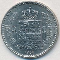 Románia 1938. 50L "II. Károly" T:2 
Romania 1938. 50 Lei "Carol II" C:XF
