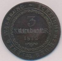 1812O 3Kr Cu "I. Ferenc" T:2-
Huszár: 2047., Unger III: 1403.d
