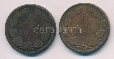 Ausztria 1860A 4kr Cu + 1861A 4kr Cu T:2-,3
Austria 1860A 4 Kreuzer Cu + 1861A 4 Kreuzer Cu C:VF,F