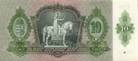 1936. 10P zöld festékfoltokkal! T:I + 1945. 100P + 500P T:I + 1930. 100P T:II + 1946. 100.000.000P T...