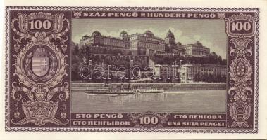 1936. 10P zöld festékfoltokkal! T:I + 1945. 100P + 500P T:I + 1930. 100P T:II + 1946. 100.000.000P T...