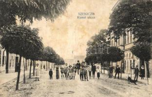 1913 Szenice, Szenicz, Senitz, Senica; Kunoi utca / street view (EK)