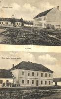 Jókút, Kutti, Kúty; Római katolikus iskola, Községháza / Obecny dom, Rim. kath. ludová skola / school, town hall (EK)