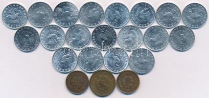 1946-1947. 2f Cu-Zn (2xklf) + 1946-1992. 10f Al (20xklf) T:1,1-