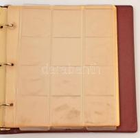 Használt, gyűrűs éremtartó album 5 különböző méretű berakólappal, összesen 104 férőhellyel