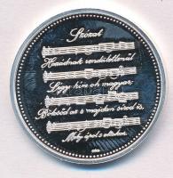 Csontos Attila (?-?) 2016. "Szózat emlékérem" jelzett Ag emlékérem tanúsítvánnyal (10g/0.9...