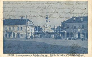 Pinsk, Marktplatz, Petersburgerstrasse / square, street, shops