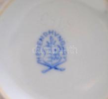 Herendi Viktória mintás porcelán váza, kézzel festett, jelzett, hibátlan, m: 14,5 cm