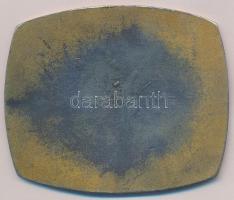 1962. "III. Nemzetközi Borverseny Budapest" fém emlékplakett (77x64mm) T:2