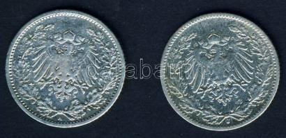 Német Birodalom/Császárság 1905A+J 1/2M Ag (2klf)T:3,3+