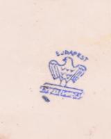 Aquincumi porcelán madár, kézzel festett, jelzett, hibátlan, m: 12,5 cm