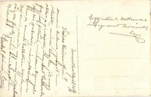 Osztrák-magyar csatahajó hat lövegű fedélzeti ágyúja / WWI K.u.K. Kriegsmarine, on-board cannon with...