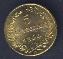 San Marino 1864. 5c modern Au mini utánzata 0,333-as minőségű T:2