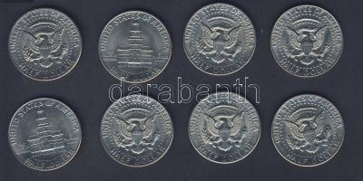 USA 1971-85. 1/2$ (8x) "Kennedy" T:2,3