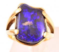 Arany(Au) 14K gyűrű, holdkővel, jelzett, méret: 59, bruttó: 9,5 g